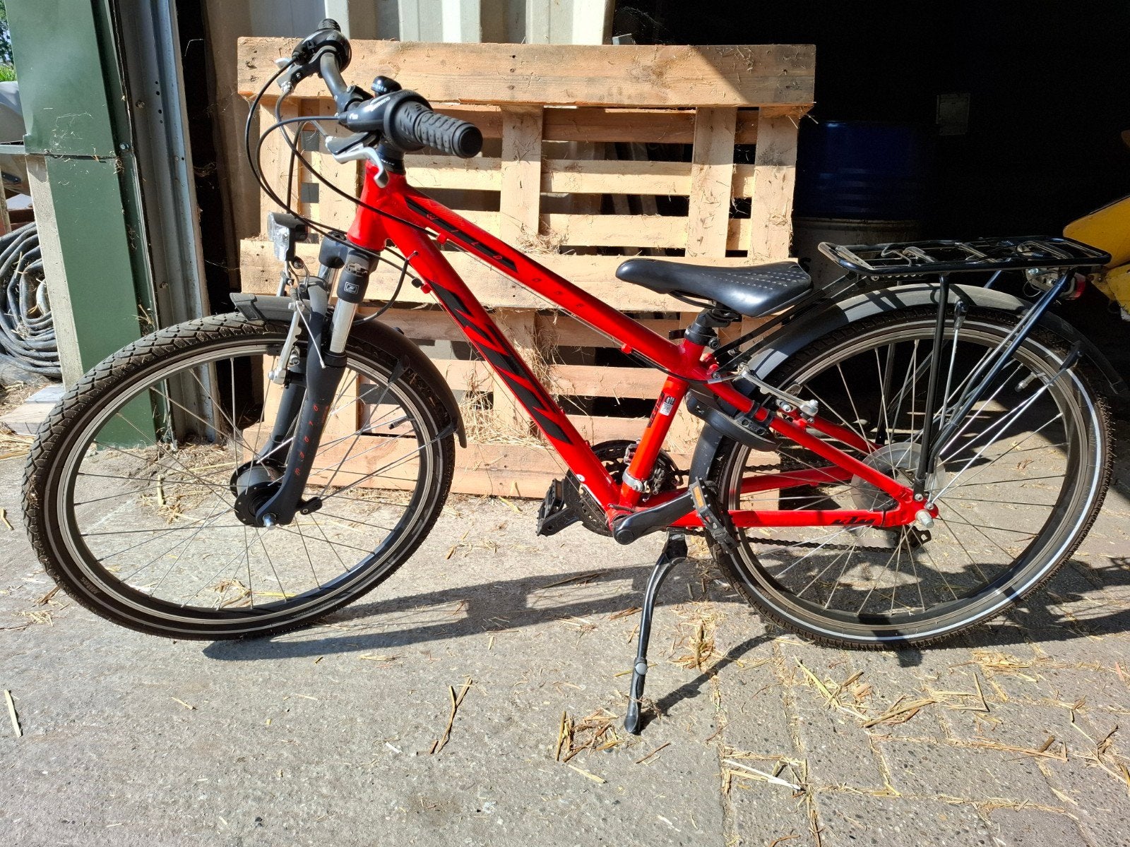 KTM Kinderfiets Rood 24 inch - Zo goed als nieuw, Ophalen, 20 inch of meer, Velgrem, KTM