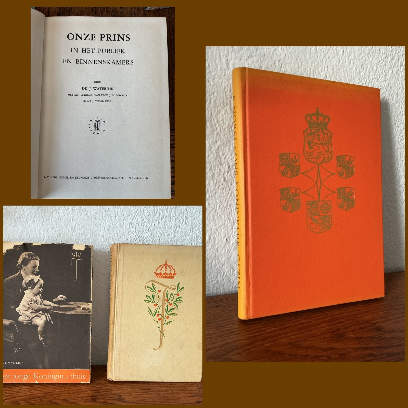 Gedenkboeken Koningin Juliana en prins Bernhard Koningshuis, Verzamelen, Ophalen of Verzenden, Zo goed als nieuw, Kaart, Foto of Prent