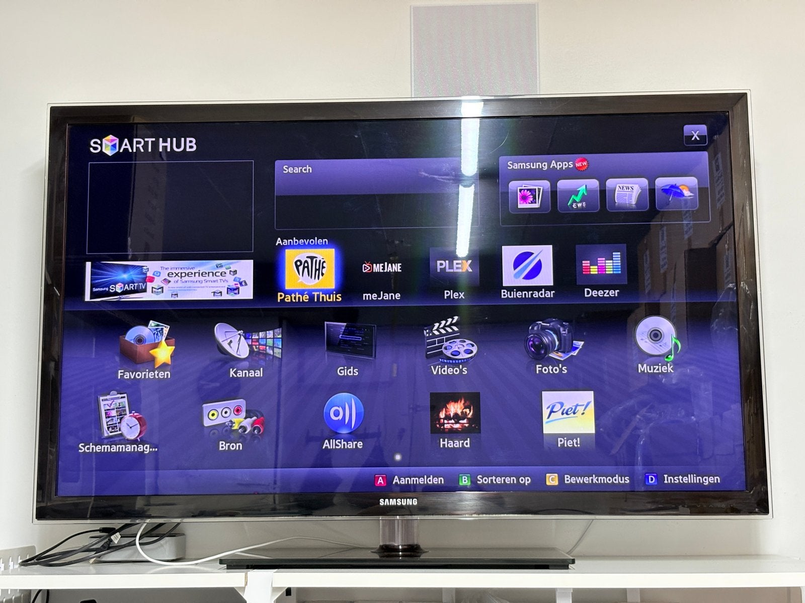 Goed werkende Samsung 46 inch televisie, Ophalen, 50 Hz, Zo goed als nieuw, Samsung
