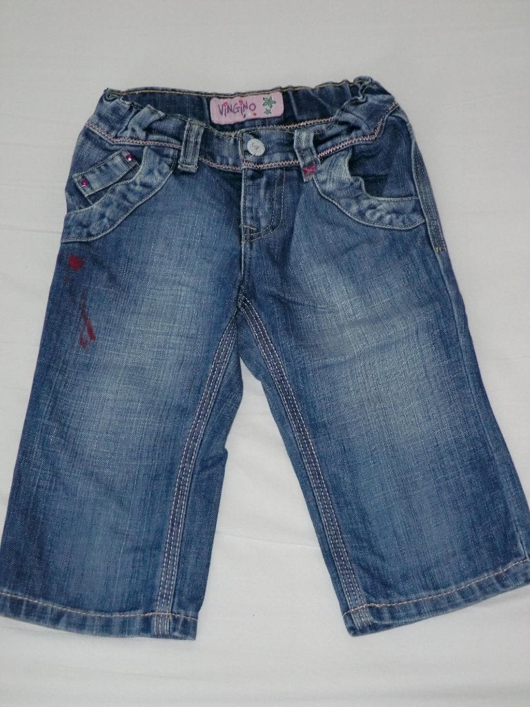 VINGINO 3 kwart spijkerbroek 110, Verzenden, Gebruikt, Meisje, Broek