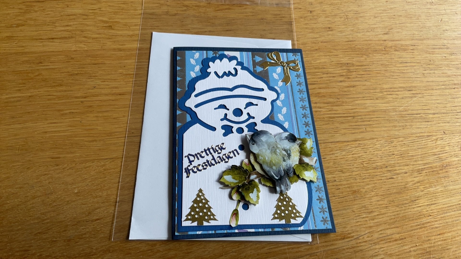 Zelfgemaakte Kerstkaart 21, Hobby en Vrije tijd, Ophalen of Verzenden, Nieuw, Kerst