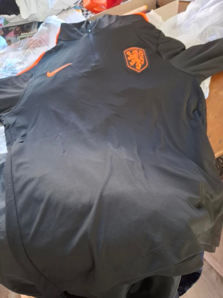 Nike Oranje Trainingspak Nederland - Maat L, Maat 52/54 (L), Zwart, Nike, Nieuw