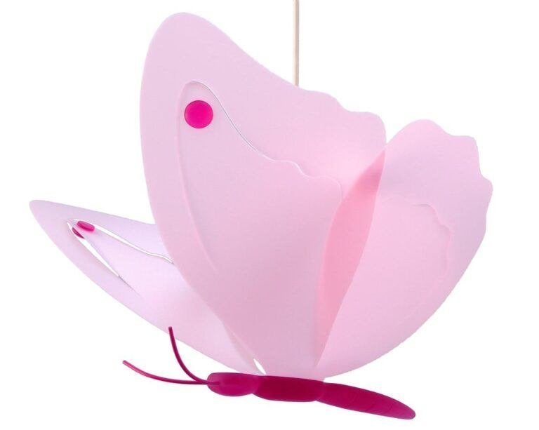 R&m coudert kinderlamp hanglamp roze vlinder, Ophalen, Zo goed als nieuw, Lamp
