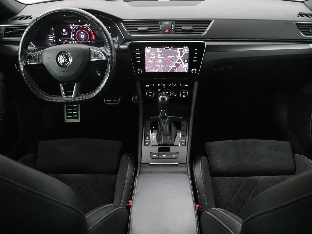 Skoda Superb Combi 1.5 TSI ACT Sportline Business | Leder/al, Auto's, 4 cilinders, 150 pk, Blauw, Alcantara