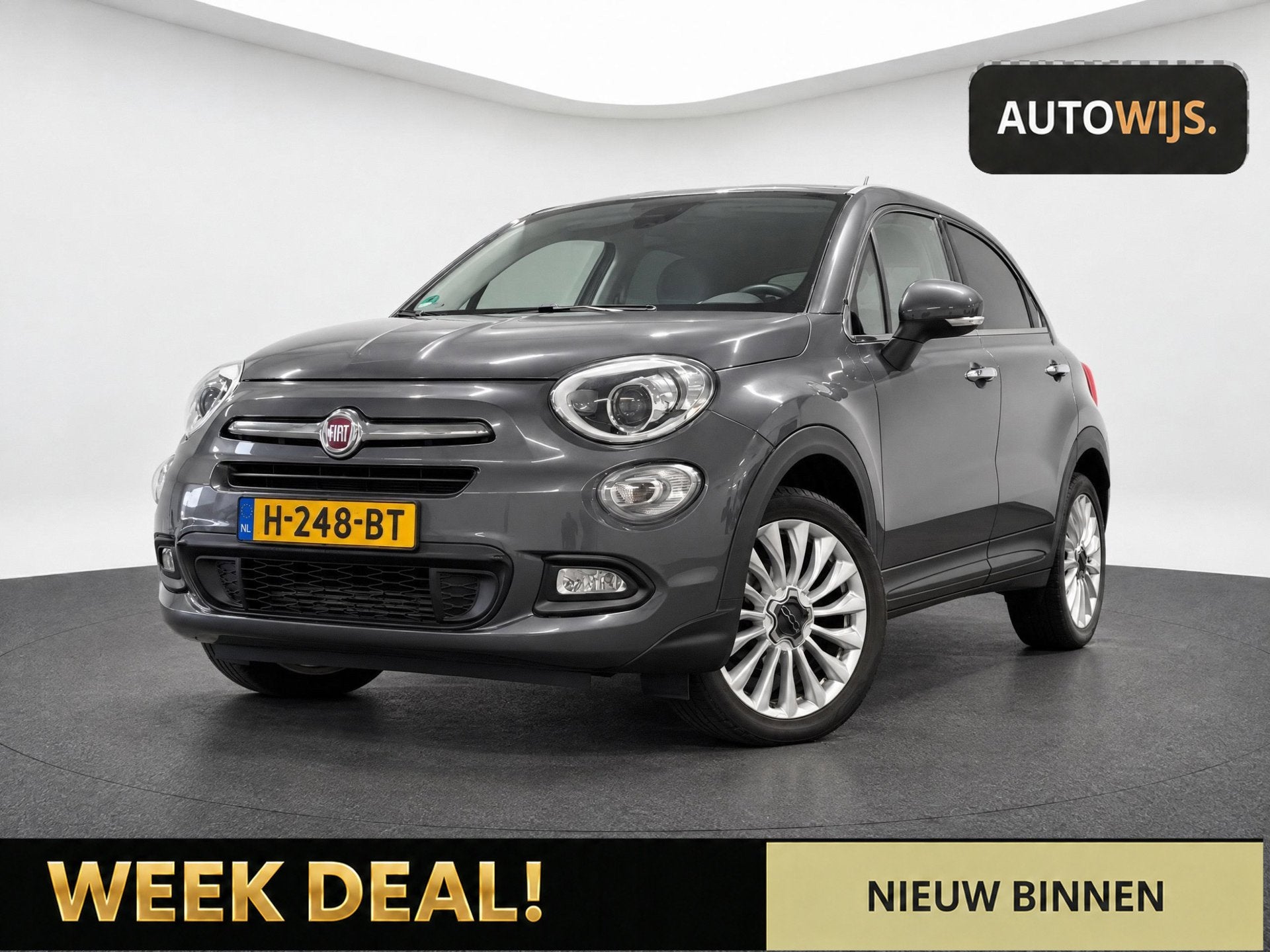 Fiat 500 X 1.4 Turbo MultiAir Lounge|AUT|NAVI|LED|TREKHAAK|G, Auto's, Dealer onderhouden, 136 pk, Gebruikt, 4 cilinders