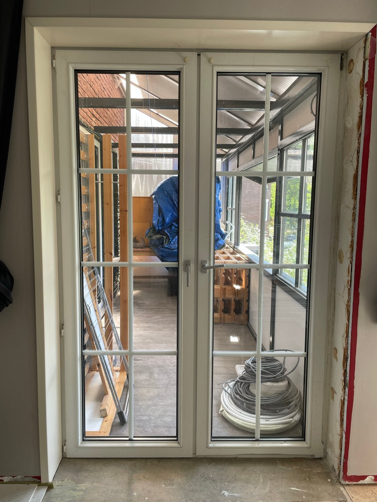 Balkondeuren zonder kozijn, Ophalen, Kunststof, Gebruikt, Buitendeur