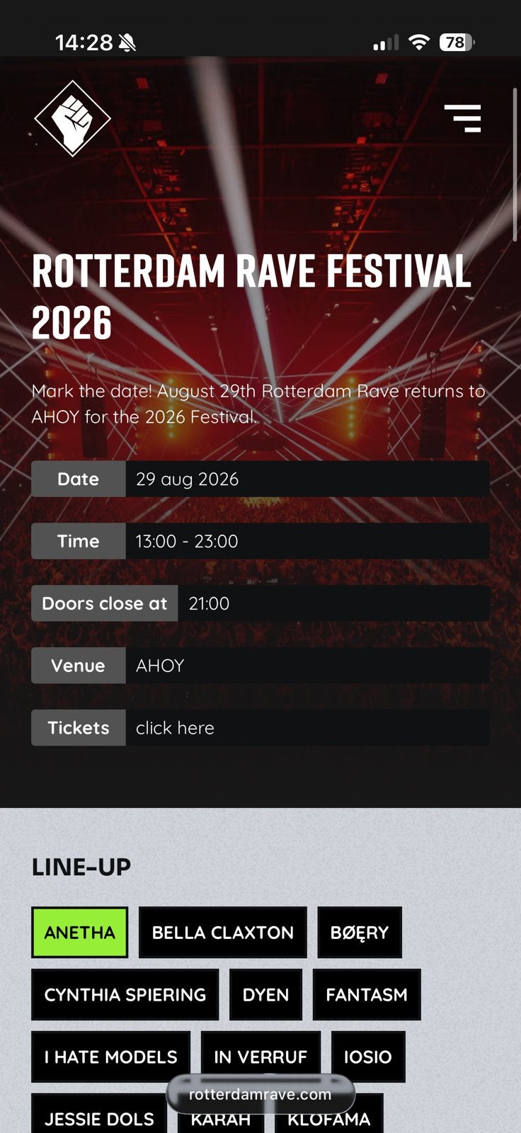 Rotterdam Rave festival, Tickets en Kaartjes, Drie personen of meer, Augustus