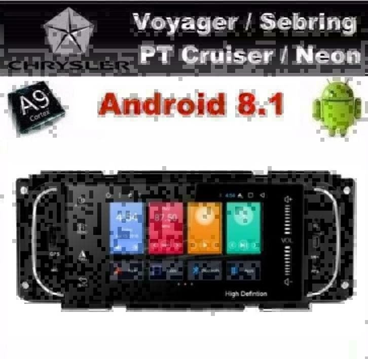 Chrysler navigatie pt cruiser voyager android 8.1 carkit dab, Ophalen of Verzenden, Nieuw