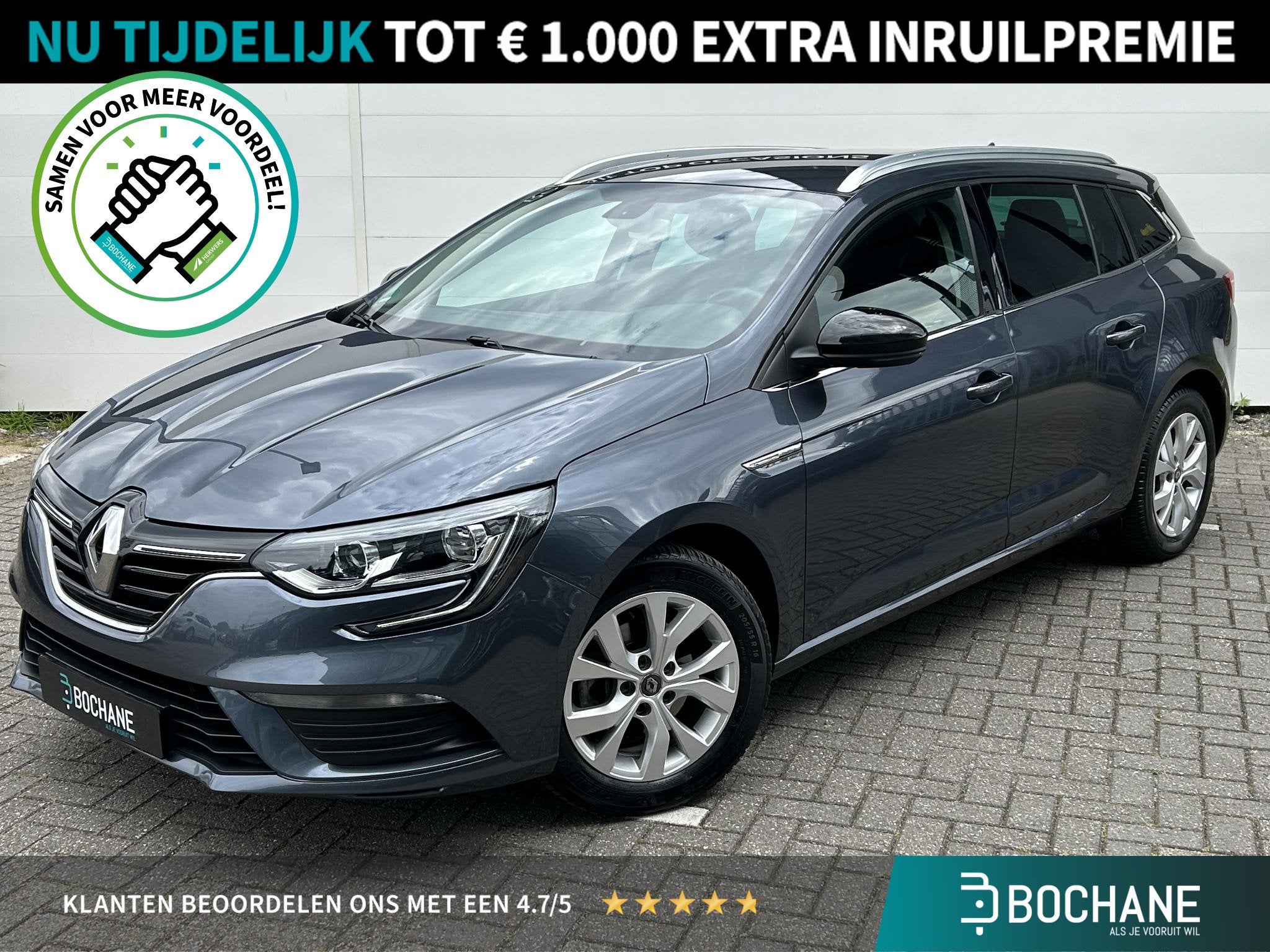 Renault Mégane Estate 1.3 TCe Limited | Automaat | Navigati, Auto's, Stof, Gebruikt, 4 cilinders, 695 kg