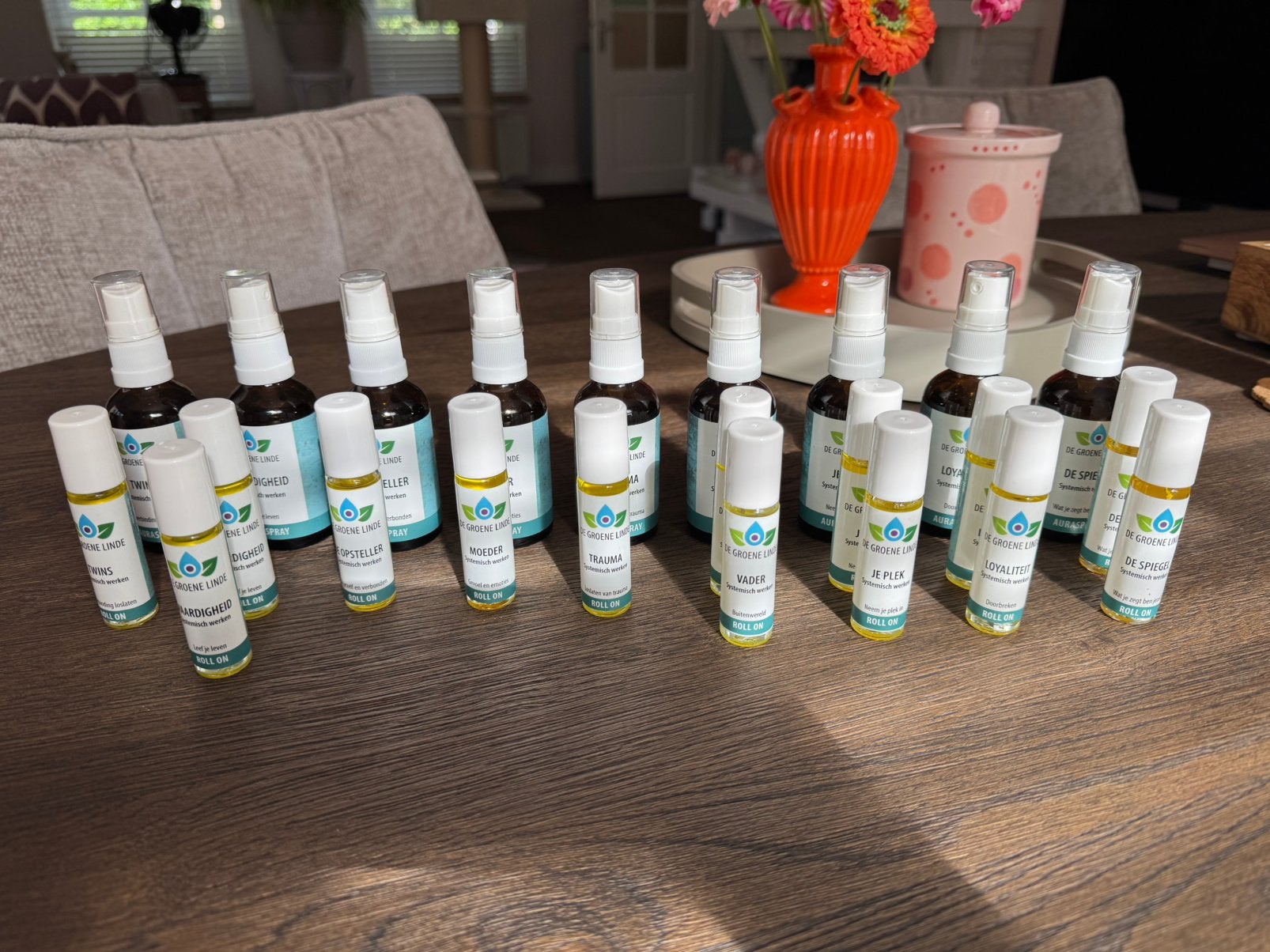 Systemisch werken aura spray 9x en roll on 14x Groene Linde, Ophalen, Zo goed als nieuw, Overige typen