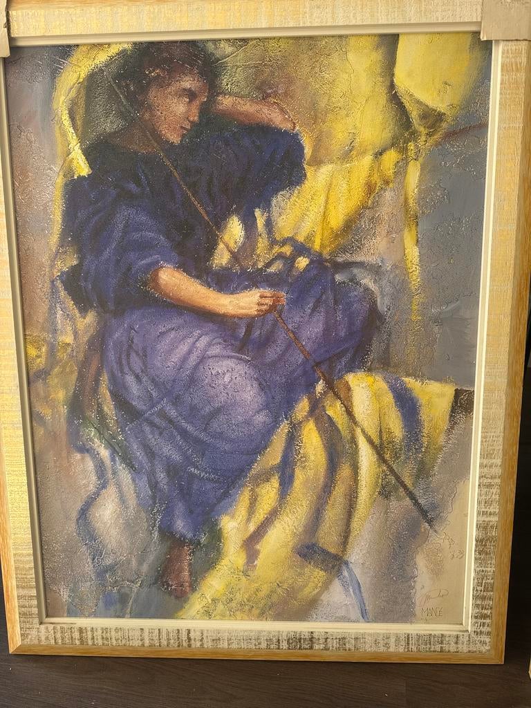 Schilderij 'De Visser' van Mané print, Ophalen