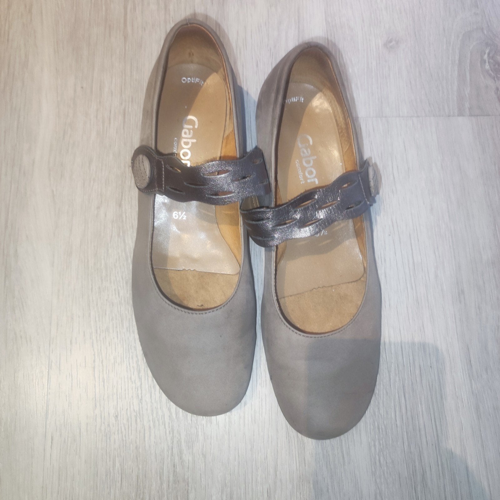 Gabor leren dames schoenen taupe maat 39,5/6,5, Gabor, Verzenden, Zo goed als nieuw, Bruin