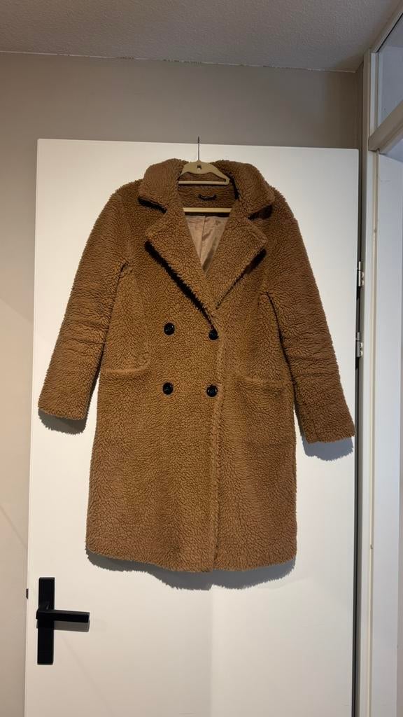 Teddy jas dames maat L lichtbruin, Ophalen of Verzenden, Zo goed als nieuw, Maat 38/40 (M), Bruin