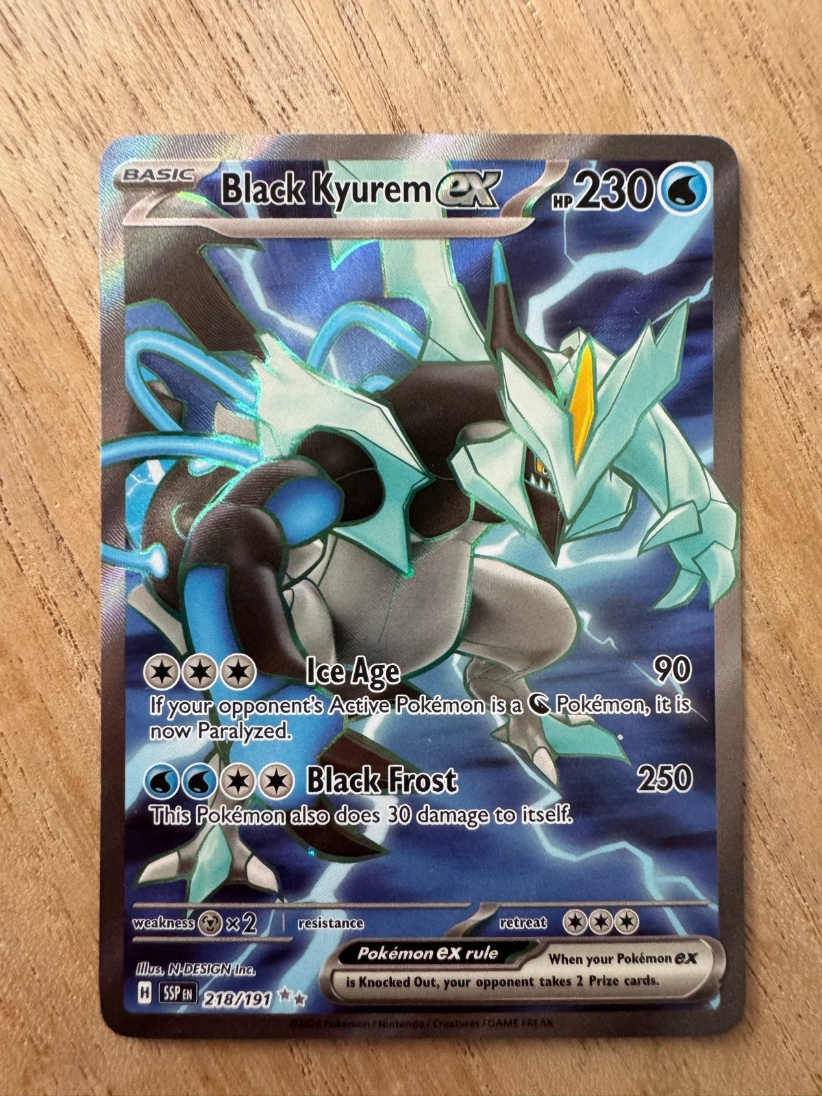 Pokémon Kaart: Black Kyurem EX (Full Art) - Zeldzaam!, Ophalen of Verzenden, Zo goed als nieuw, Losse kaart, Foil