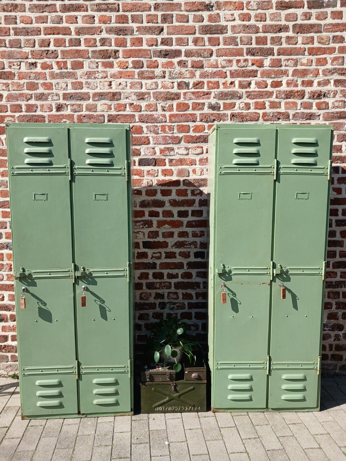 2 vintage legerlocker lockerkast vestiare locker, Ophalen