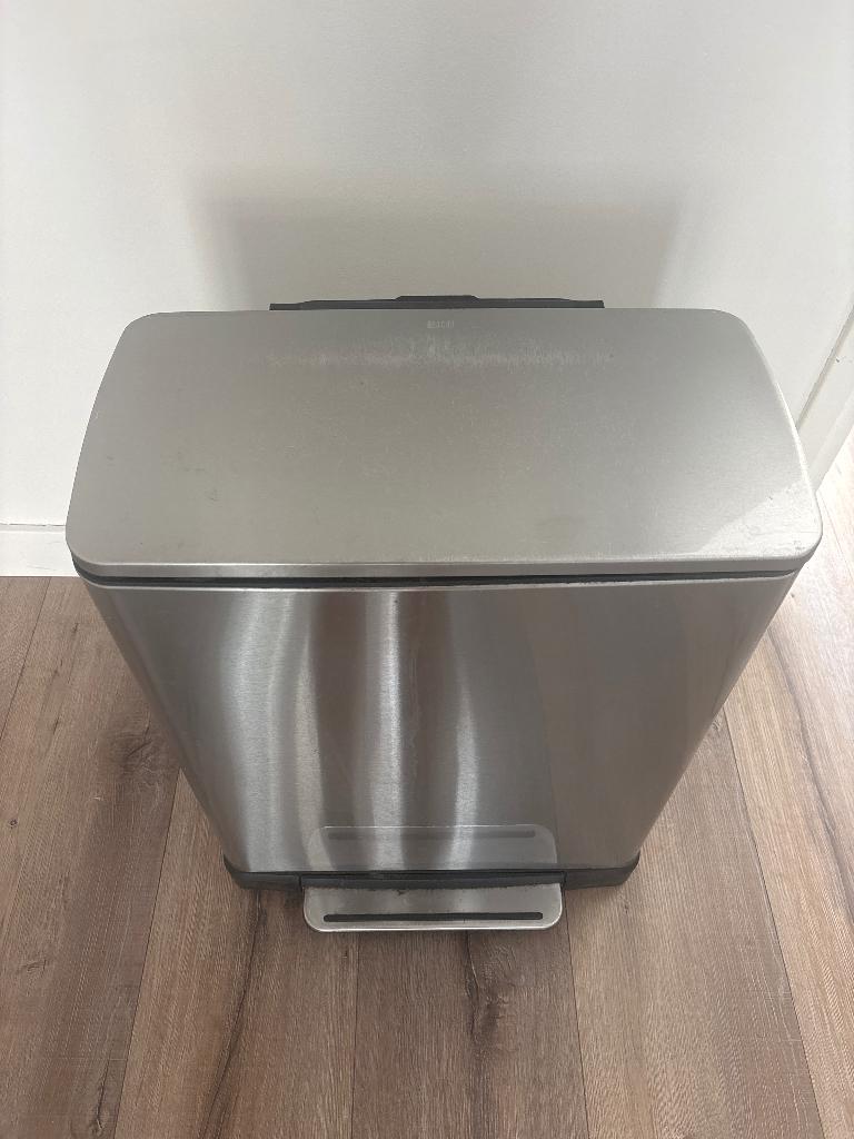 Eko prullenbak, 40 liter of meer, Ophalen, Gebruikt, Rvs