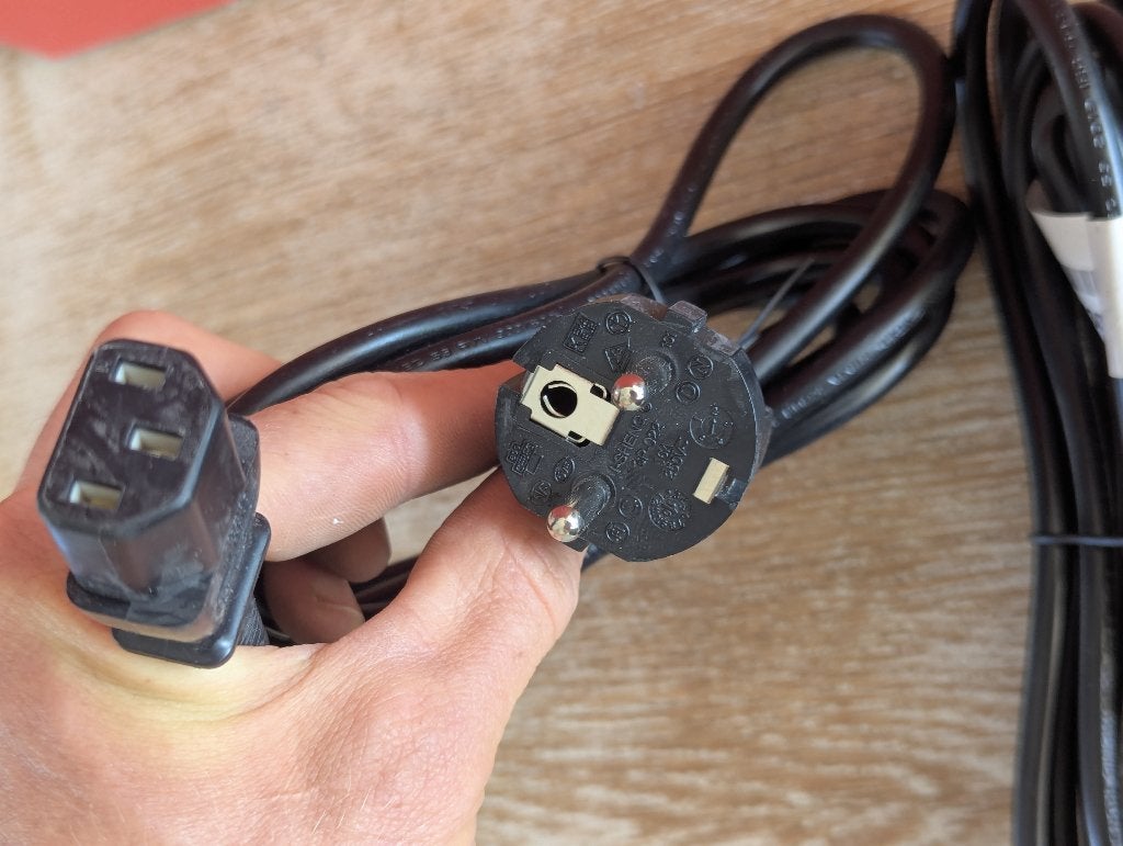 I.SHENG SD-022 EU Power Cord Cable, Computers en Software, Pc- en Netwerkkabels, Gebruikt, Ophalen of Verzenden
