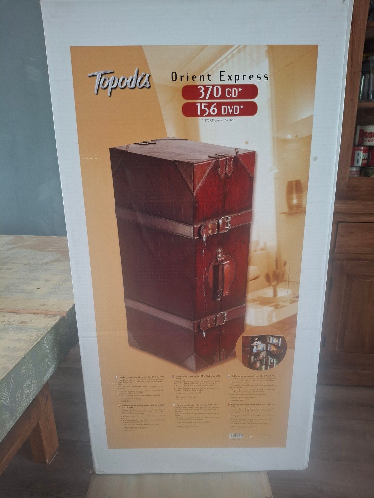 Nieuw in de doos Topodis orient express dvd cd koffer, Ophalen, Nieuw, 150 discs of meer, Hout