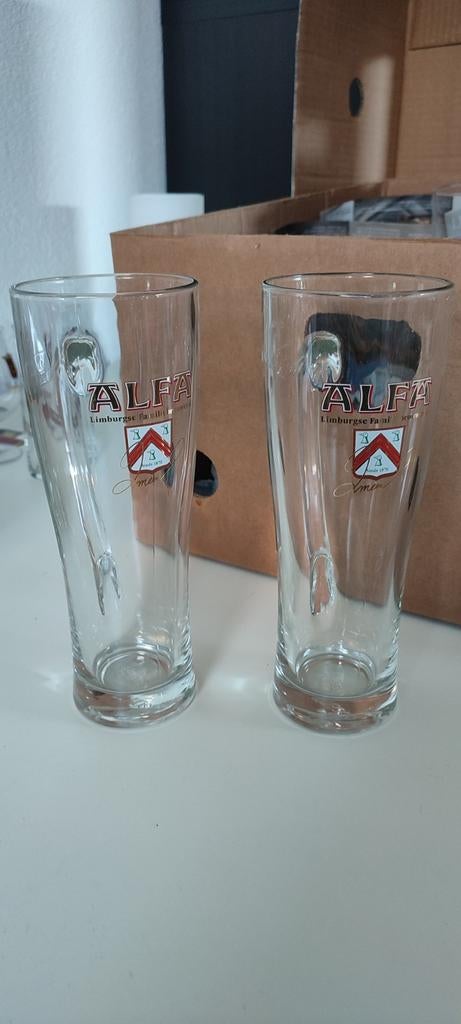 Alfa bier pul 0,5 Liter 2 stuks, Verzamelen, Biermerken, Ophalen of Verzenden, Zo goed als nieuw, Pul(len), Overige merken