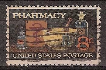 USA, Farmacie, 1972., Ophalen of Verzenden, Gestempeld, Noord-Amerika