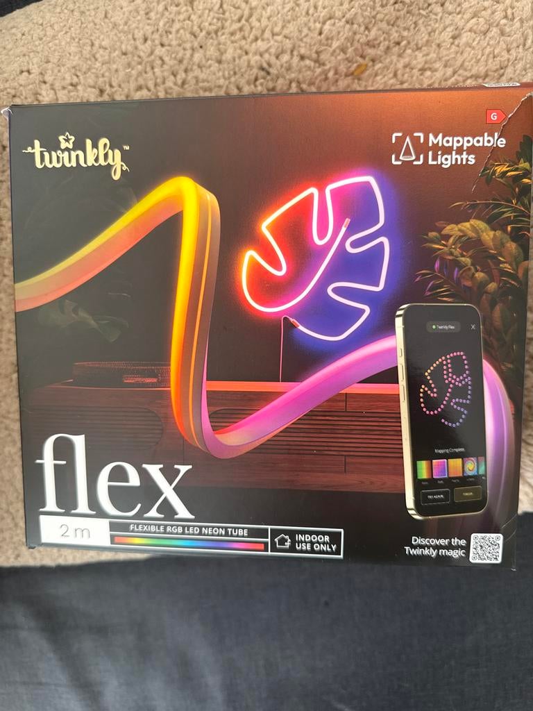 Twinkly Flex 2m RGB LED neon buis, Ophalen of Verzenden, Gebruikt