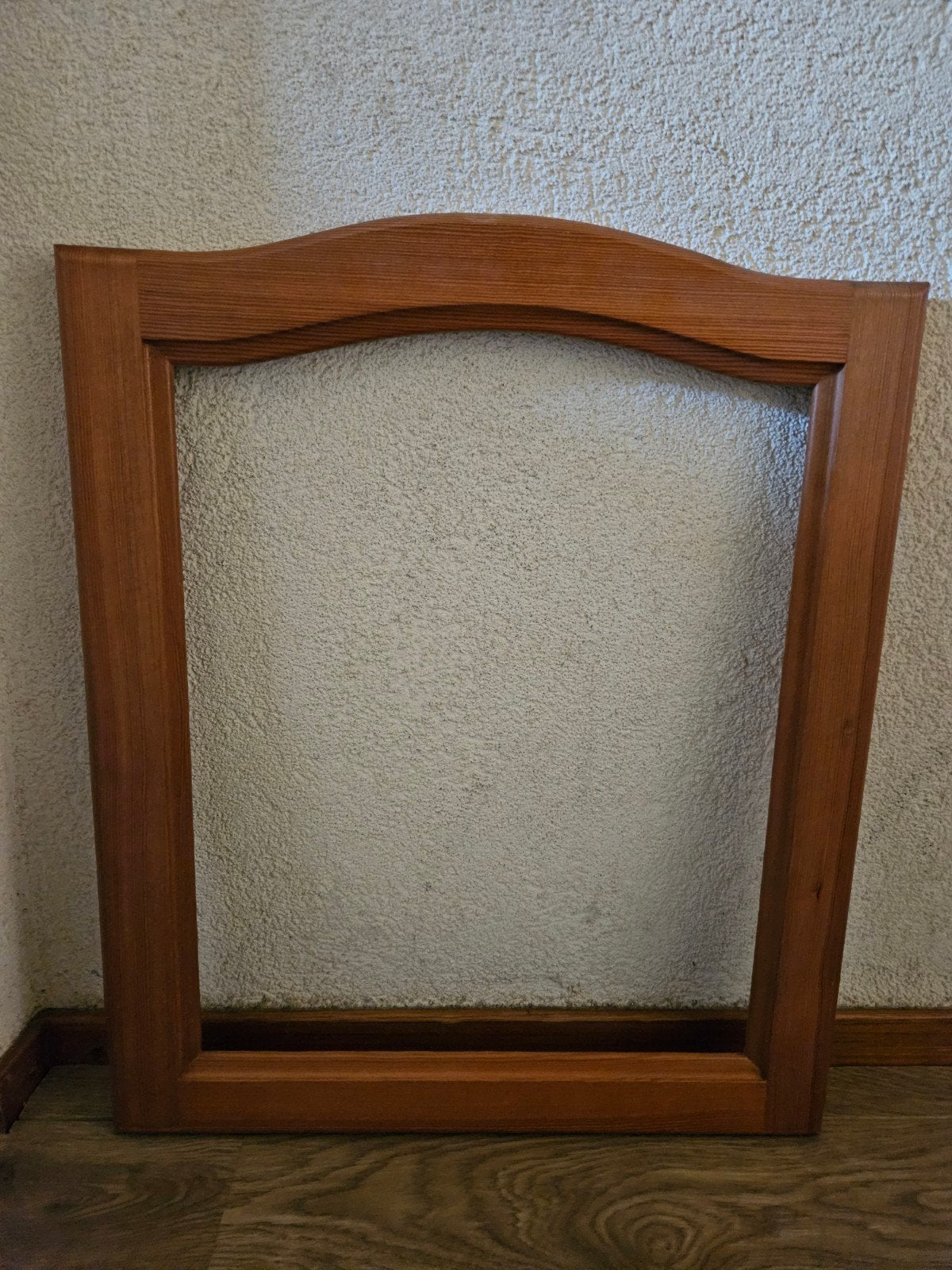 Houten spiegel lijst, vintage, bruin 50x60cm, Ophalen, Gebruikt, Minder dan 100 cm, Rechthoekig