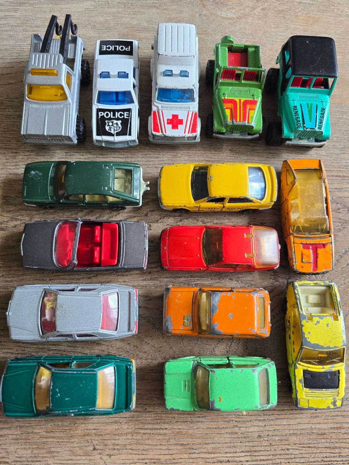 Verzameling van 15 vintage Majorette speelgoedauto's, Ophalen of Verzenden, Gebruikt, Auto