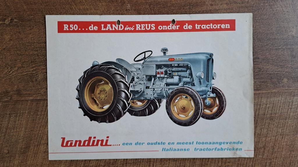 Oude folder Landini R 50 tractor, trekker, Boeken, Catalogussen en Folders, Ophalen of Verzenden, Gelezen, Folder