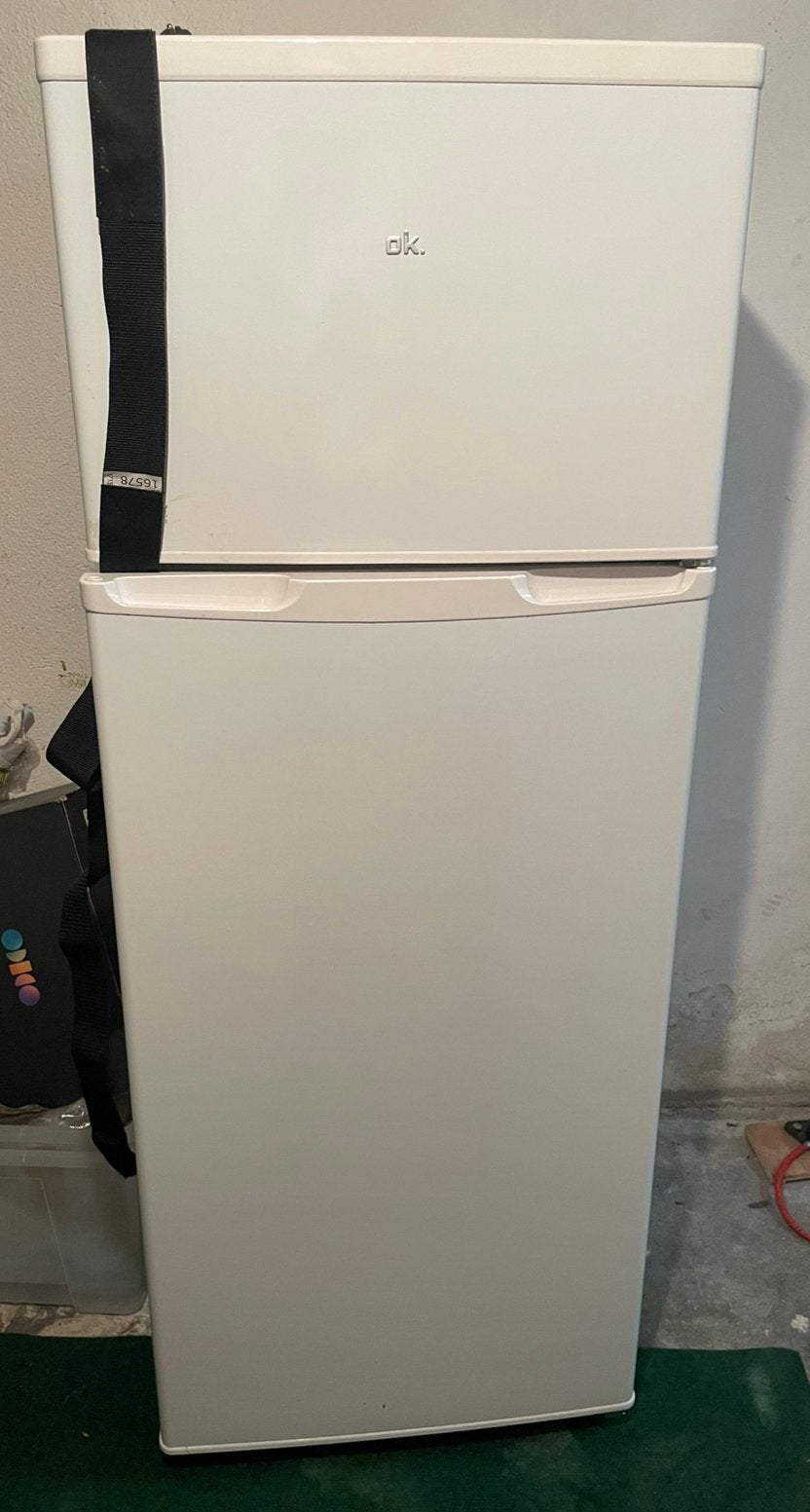 Refrigerator - freezer from the brand OK in white, Ophalen, Gebruikt, 200 liter of meer, Energieklasse A of zuiniger