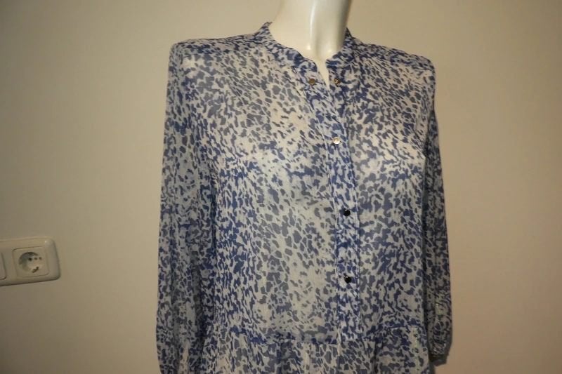 Dante 6 jurk frisse print blauw wit lijfje met knoopjes S, Dante 6, Zo goed als nieuw, Maat 36 (S), Verzenden