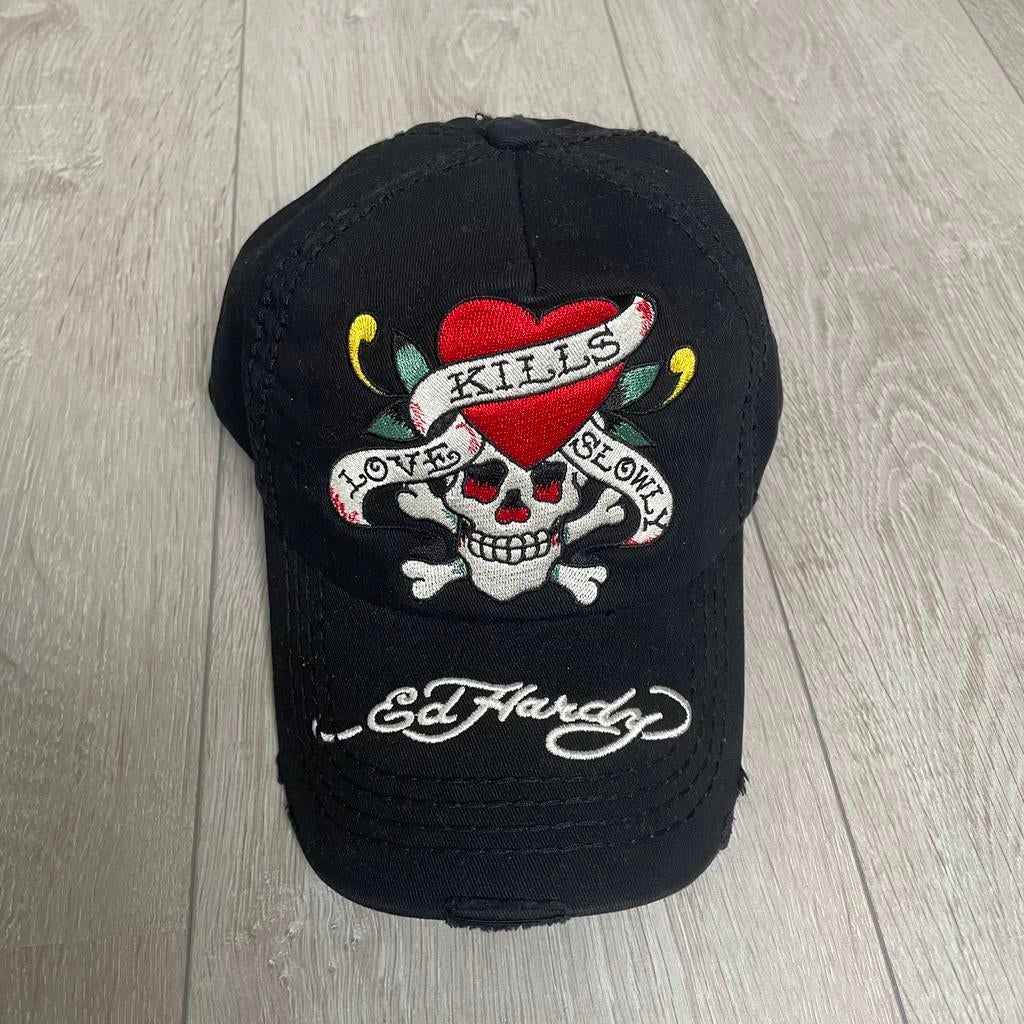 Ed Hardy pet zwart, Verzenden, Zo goed als nieuw, One size fits all, Pet