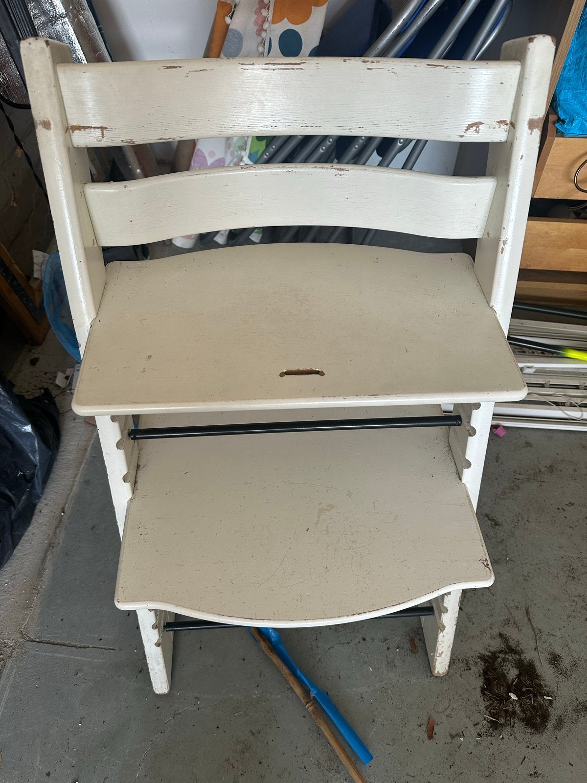 Stokke Tripp Trapp, nog in prima staat maar likje verf nodig, Ophalen, Gebruikt, Wit, Eén