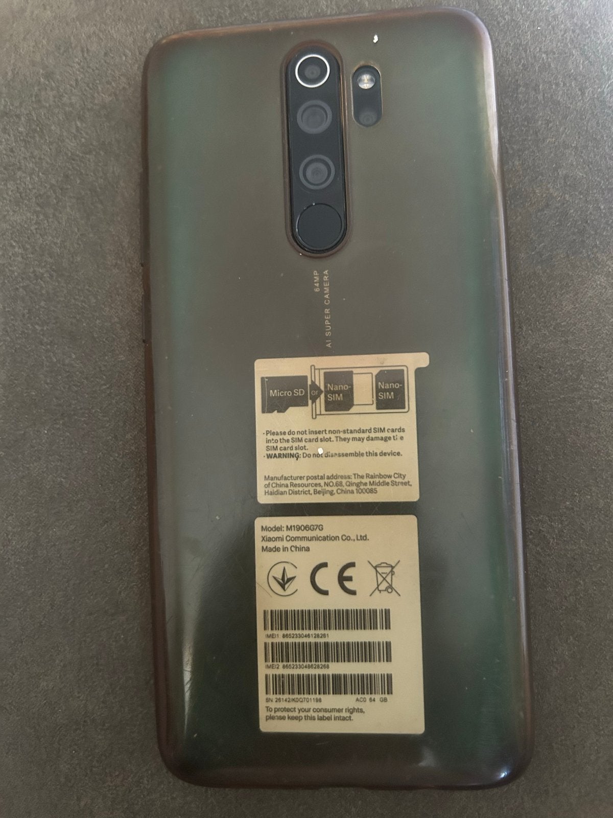 Redmi Note 8 Pro - 6GB RAM, 64GB opslag - Goede staat, Gebruikt, Overige modellen, Ophalen of Verzenden, Zonder simlock