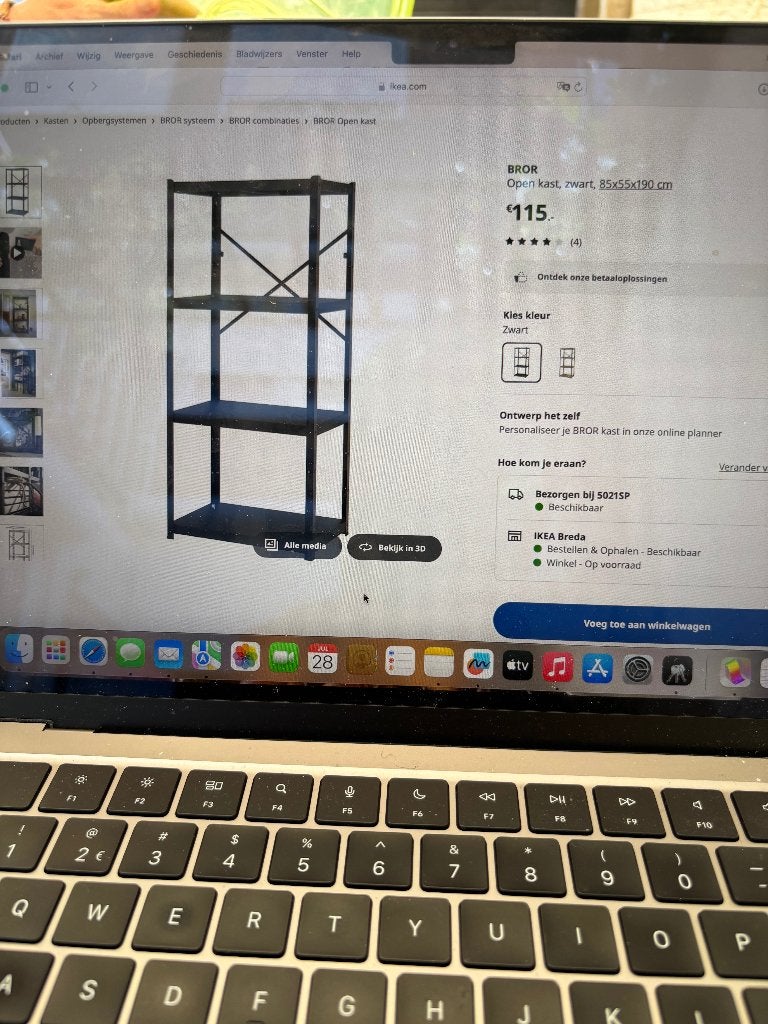 ikea Bror opbergrek, Ophalen