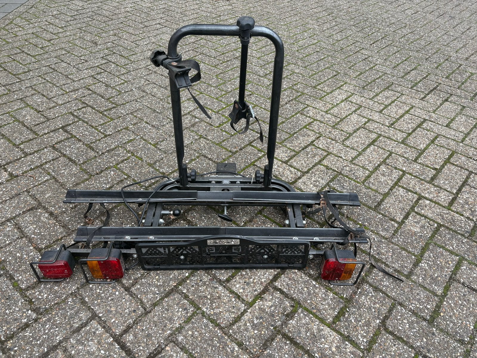Gebruikte kantelbaar trekhaakdrager voor 2 fietsen, Auto diversen, Ophalen, 2 fietsen, Gebruikt, Trekhaakdrager