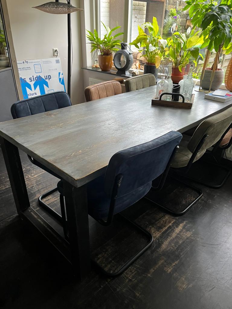 Stevige eettafel, Huis en Inrichting, Ophalen, Grenenhout, Gebruikt, 50 tot 100 cm