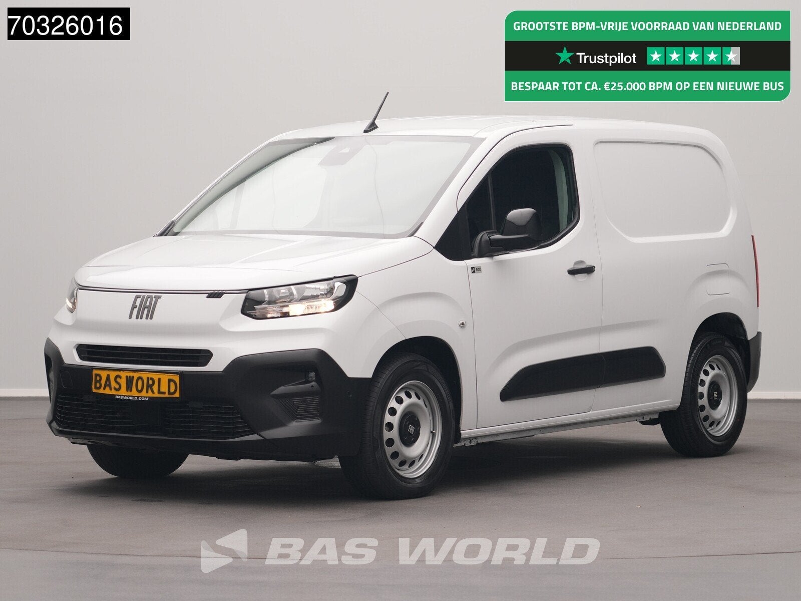 Fiat e-Doblo 136pk Elektrisch 50kWh 343km WLTP BPM Vrij L1H1, Automaat, Parkeersensor, Gebruikt, Wit