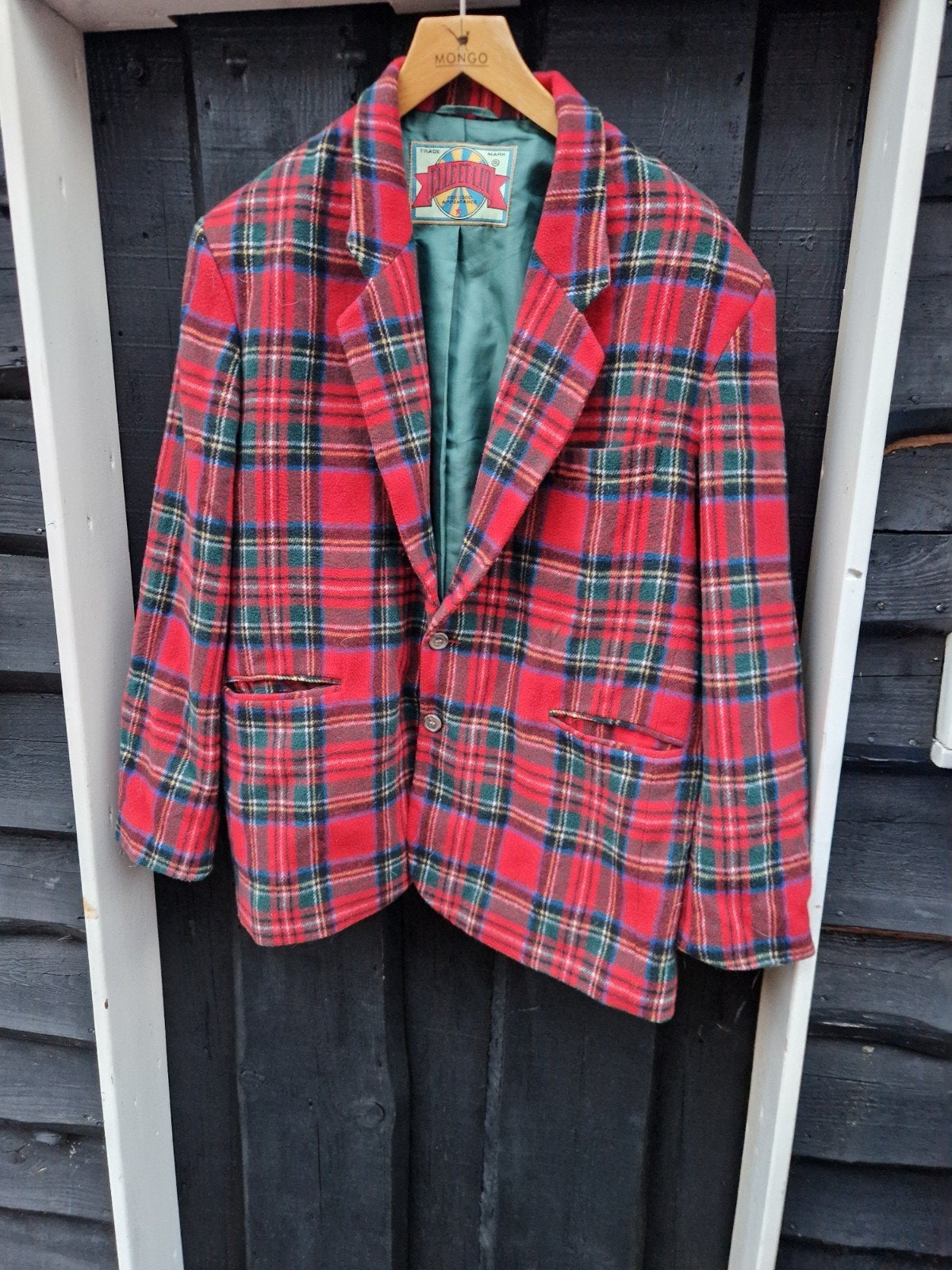 Schotse Ruit wollen Colbert Maat XXL, Kleding | Heren, Ophalen of Verzenden, Overige maten, Rood, Onbekend