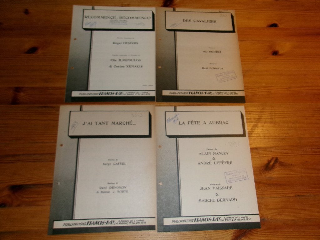 Diverse bladmuziek - publications francis day 11, Muziek en Instrumenten, Gebruikt, Gitaar, Ophalen of Verzenden, Artiest of Componist