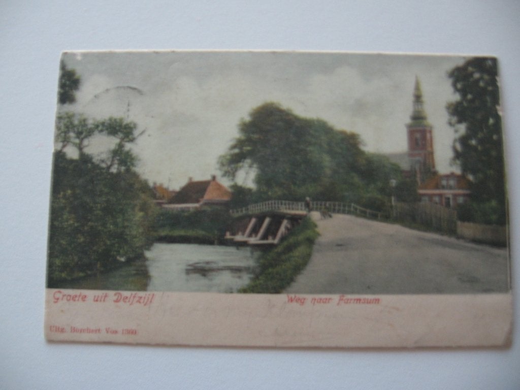 Drie kaarten van Delfzijl, Verzamelen, Ophalen of Verzenden, 1920 tot 1940, Gelopen