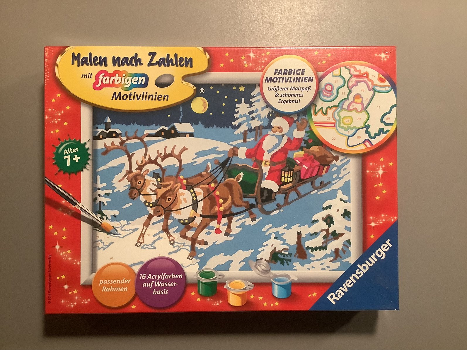 NIEUW verven op nummer - kerstman - Ravensburger, Ophalen of Verzenden, Nieuw, Knutselen