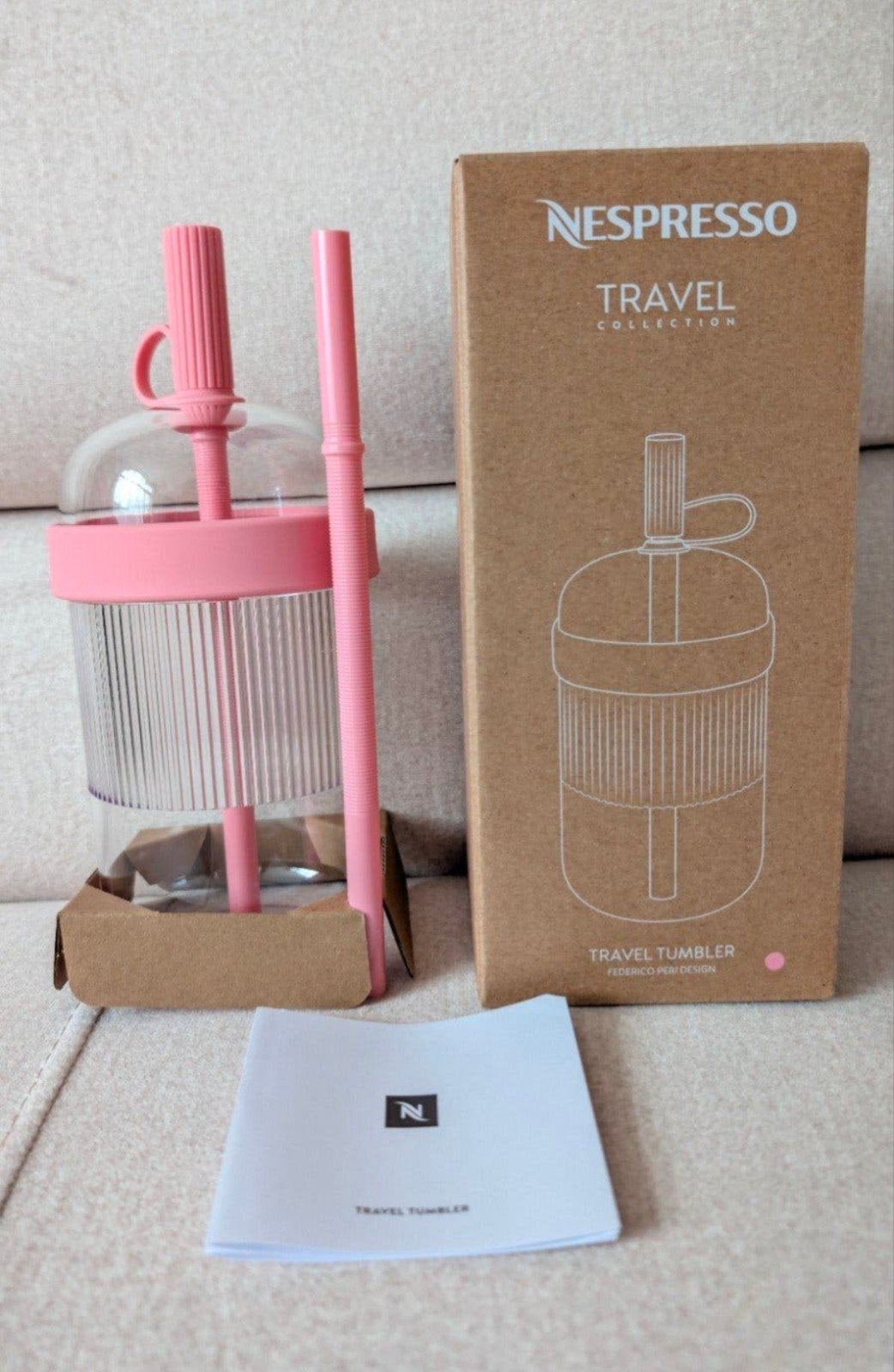 Nespresso Travel Tumbler - Roze, Ophalen of Verzenden, Nieuw, Roze, Overige merken