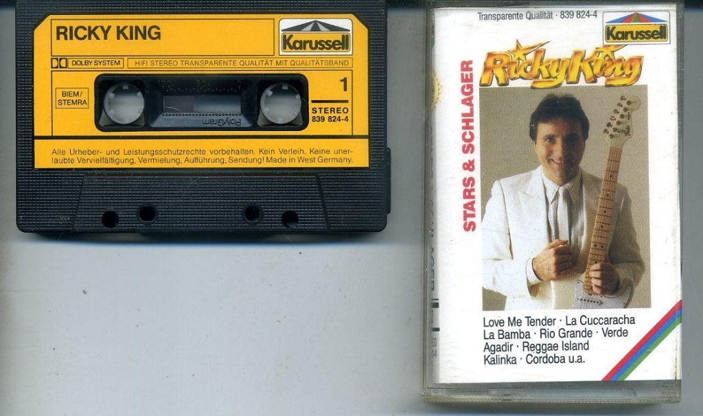 Ricky King Stars & Schlager 12 nrs cassette 1990 ZGAN, Cd's en Dvd's, 1 bandje, Ophalen of Verzenden, Zo goed als nieuw, Origineel