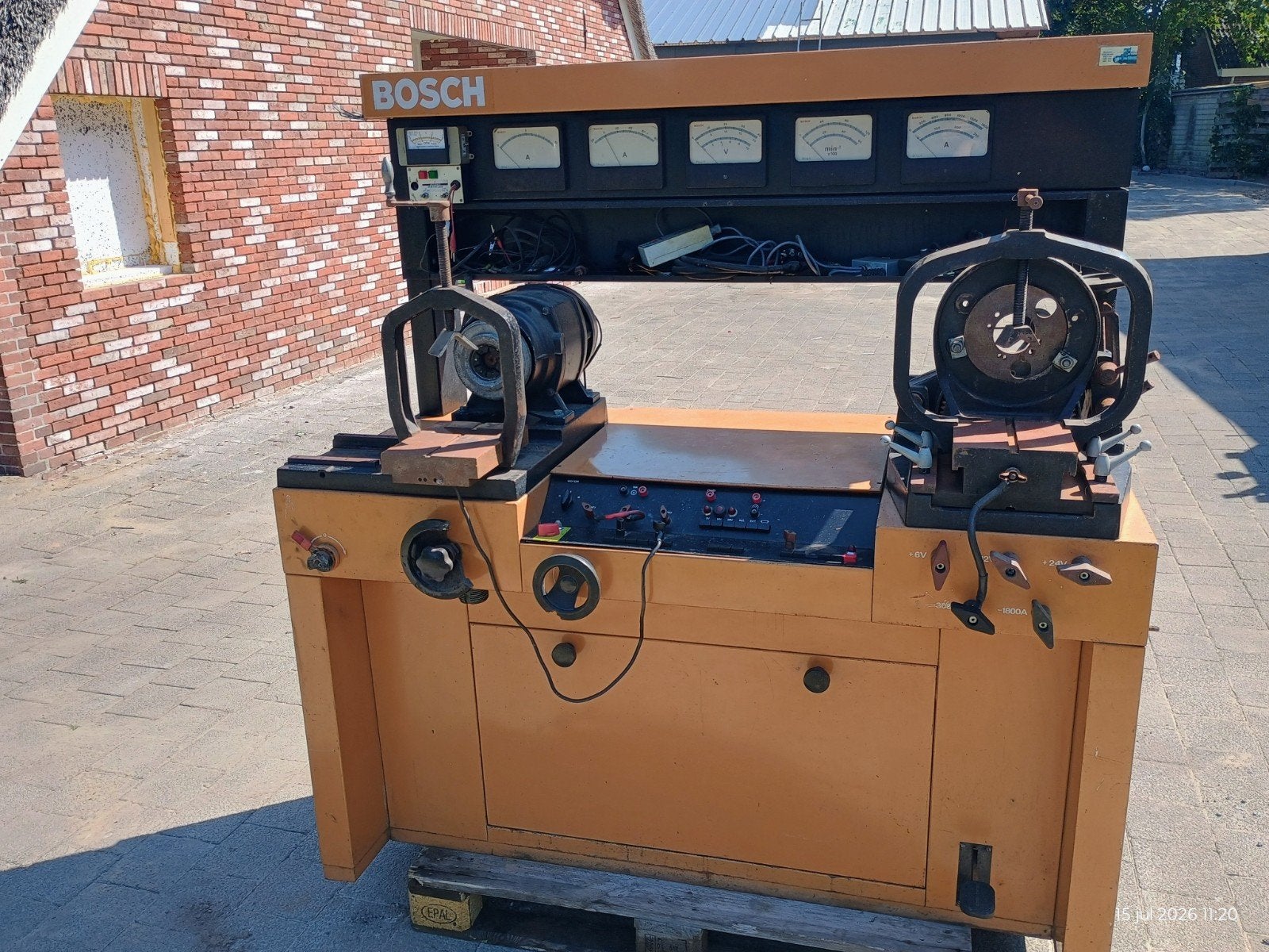 Bosch dynamo en startmotor testbank, Ophalen