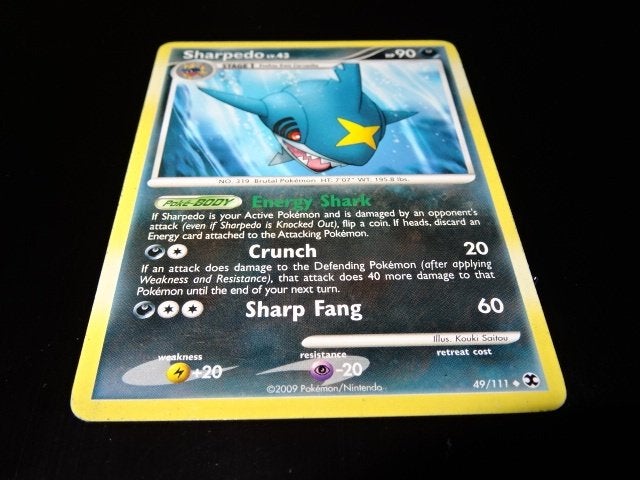 Pokemon kaart Sharpedo 49/111 2009, Ophalen of Verzenden, Gebruikt, Losse kaart