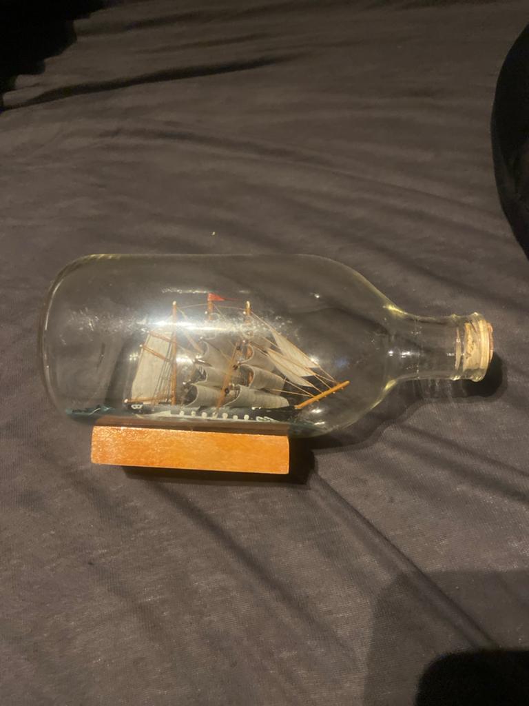 Scheepje in fles - Decoratief object, Ophalen, Gebruikt