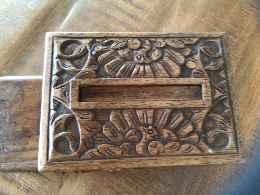 Vintage houten sigarettendispenser of sigarettendoos, Ophalen of Verzenden
