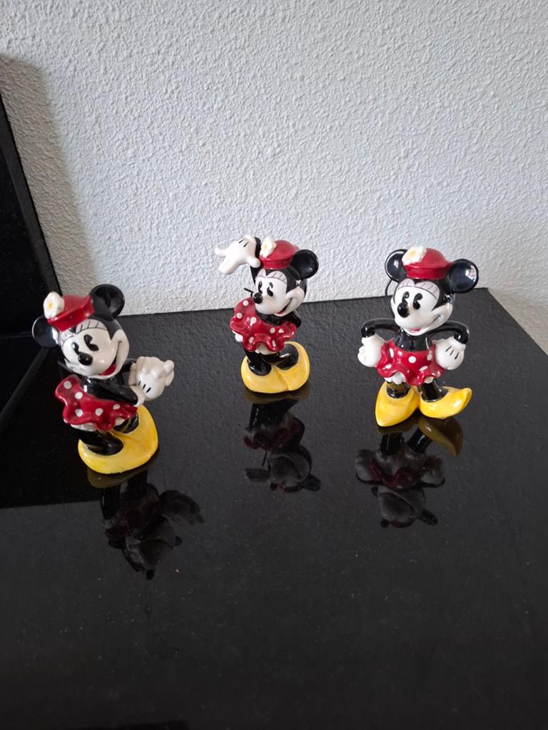 Disney enesco beeldjes minnie mouse vintage, Verzamelen, Ophalen, Mickey Mouse, Zo goed als nieuw, Beeldje of Figuurtje
