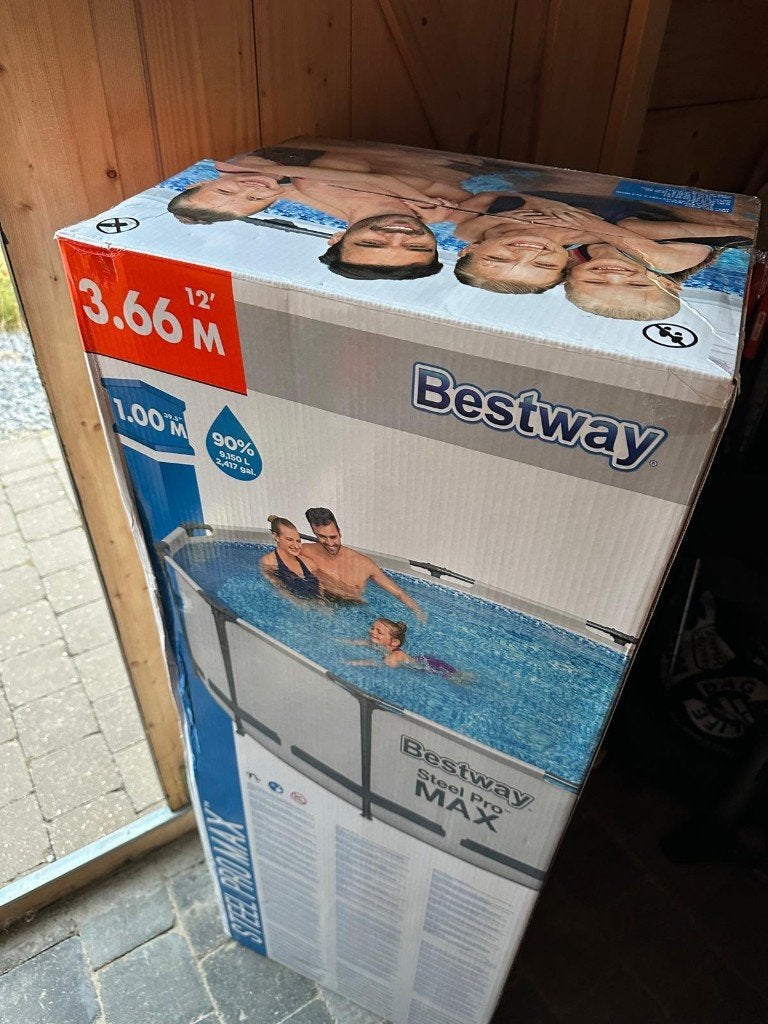 Bestway Steel Pro Max 366cm te koop!, Ophalen, 80 tot 120 cm, Rond, 300 cm of meer