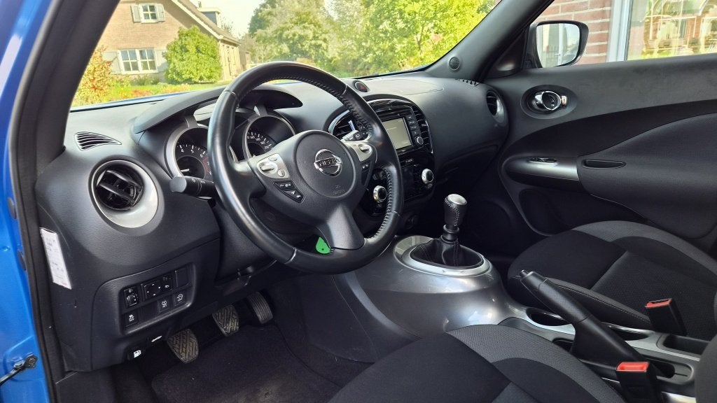 Nissan Juke 1.2 DIG-T S/S Acenta, Navi, Trekhaak, Camera, Cl, Auto's, Keurmerk '100% Onderhouden', Stof, Blauw, 116 pk